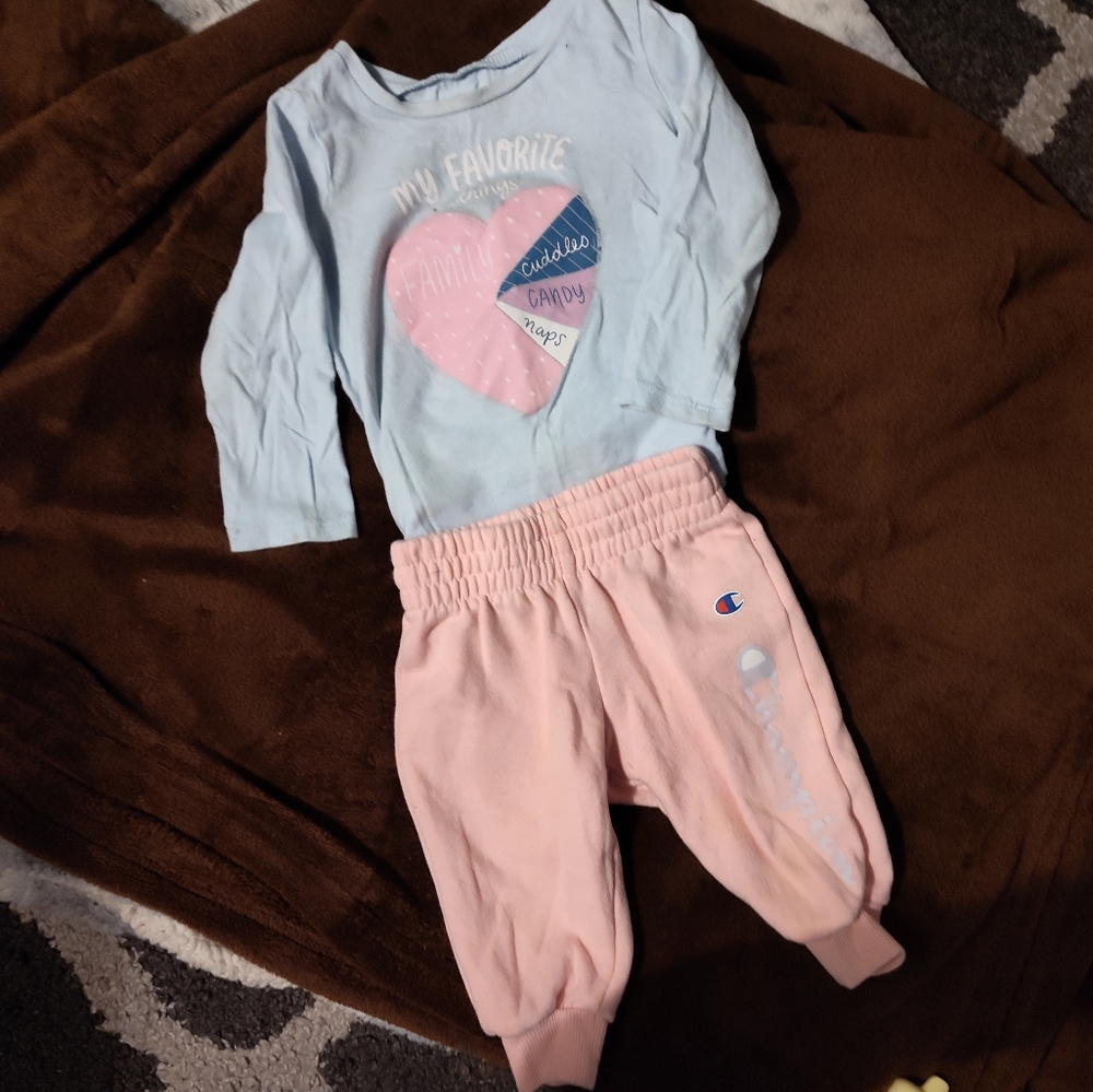 Girls champion infant two piece matching set